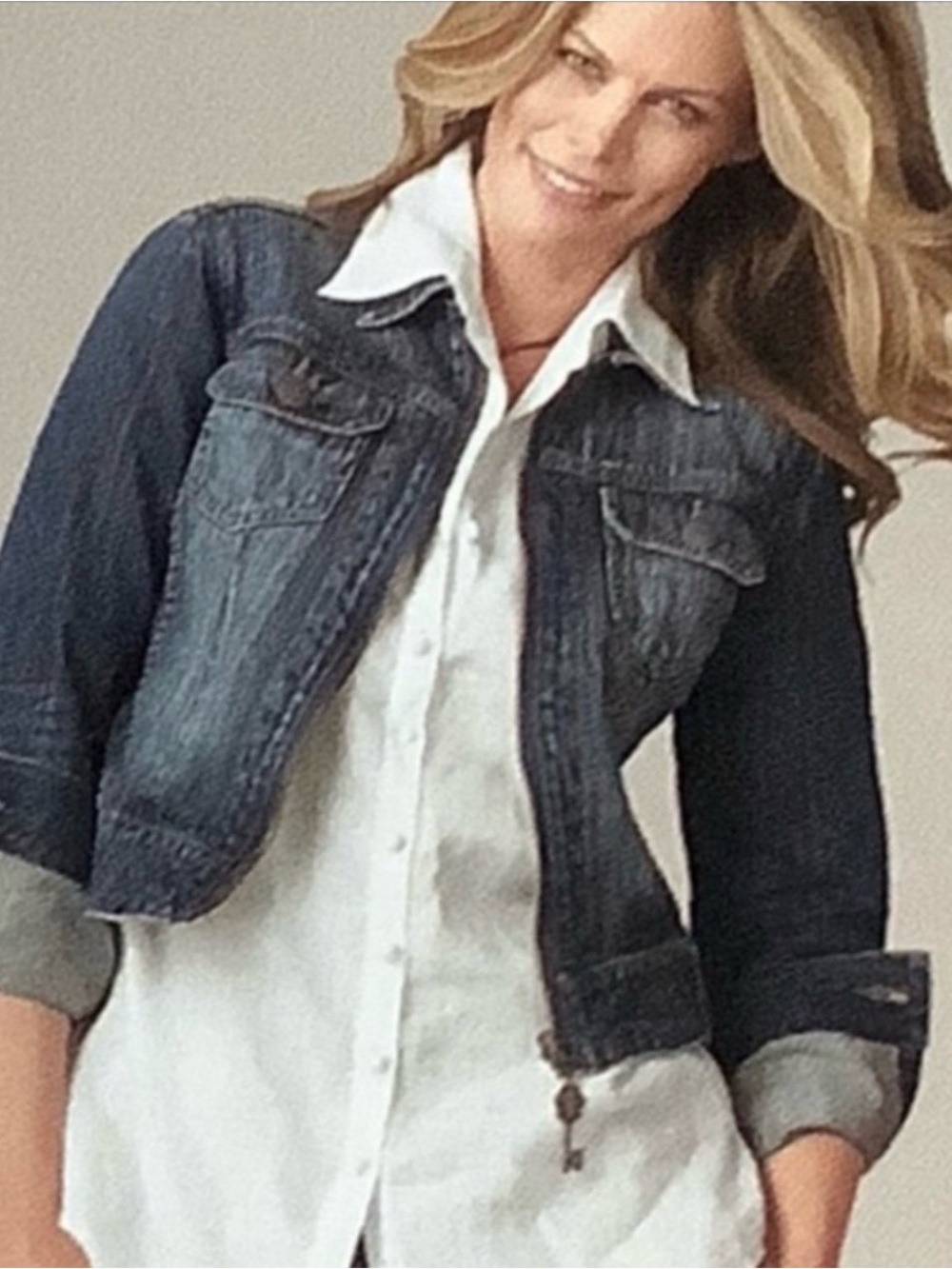CAbi #906 Reversible Denim Vintage Jacket Med